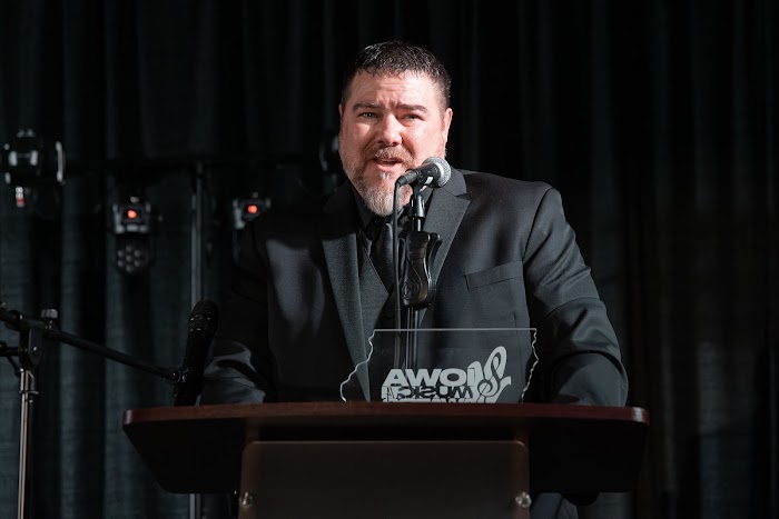 Lucas Burrington at the Iowa Music Awards